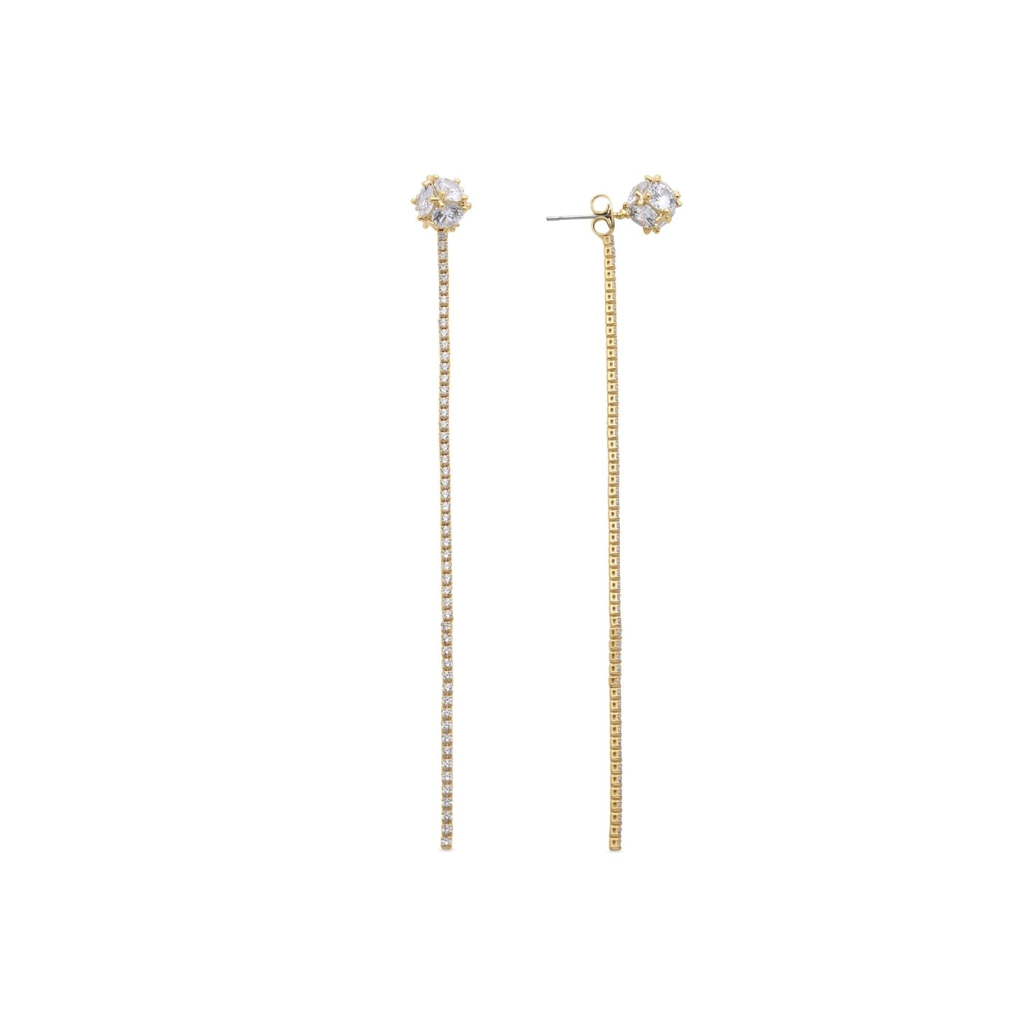 Pendientes acabado en baño oro amarillo 18K