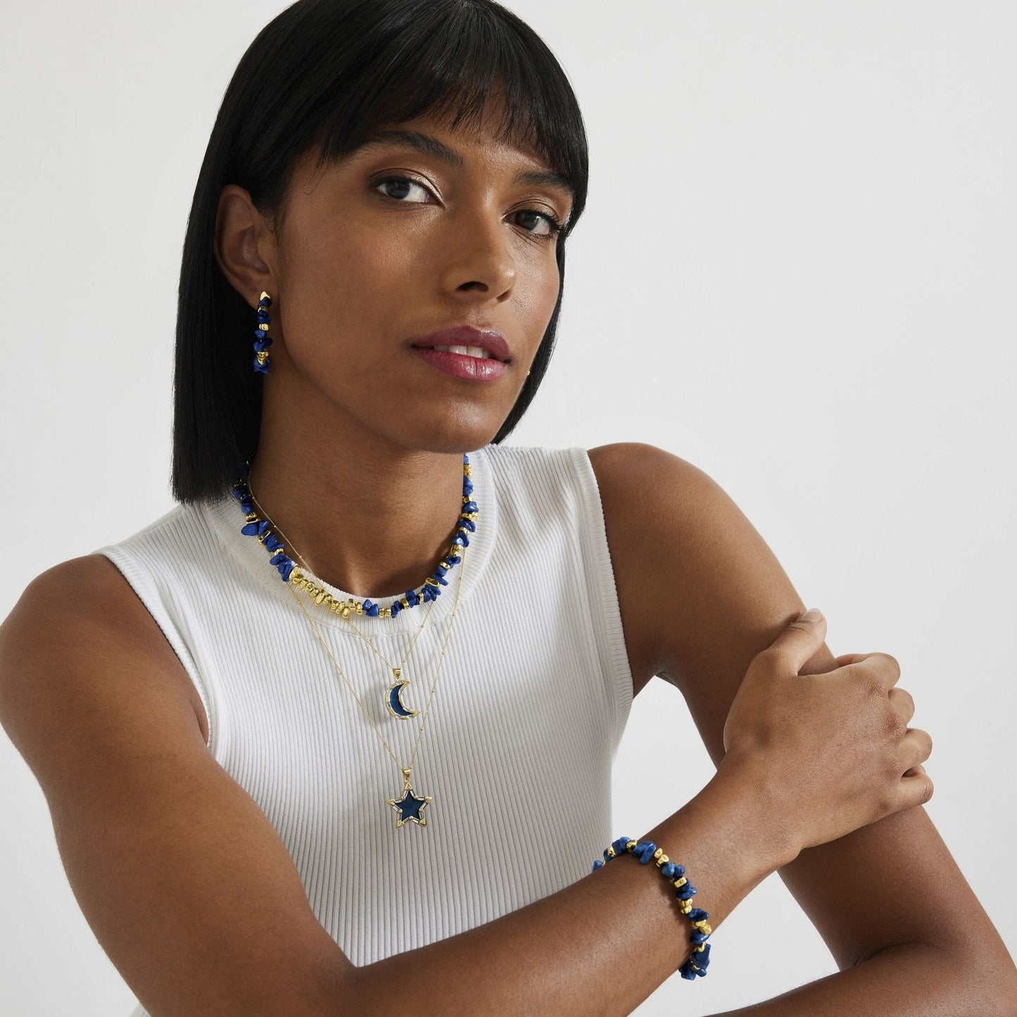 Pendientes acabado en oro 18k