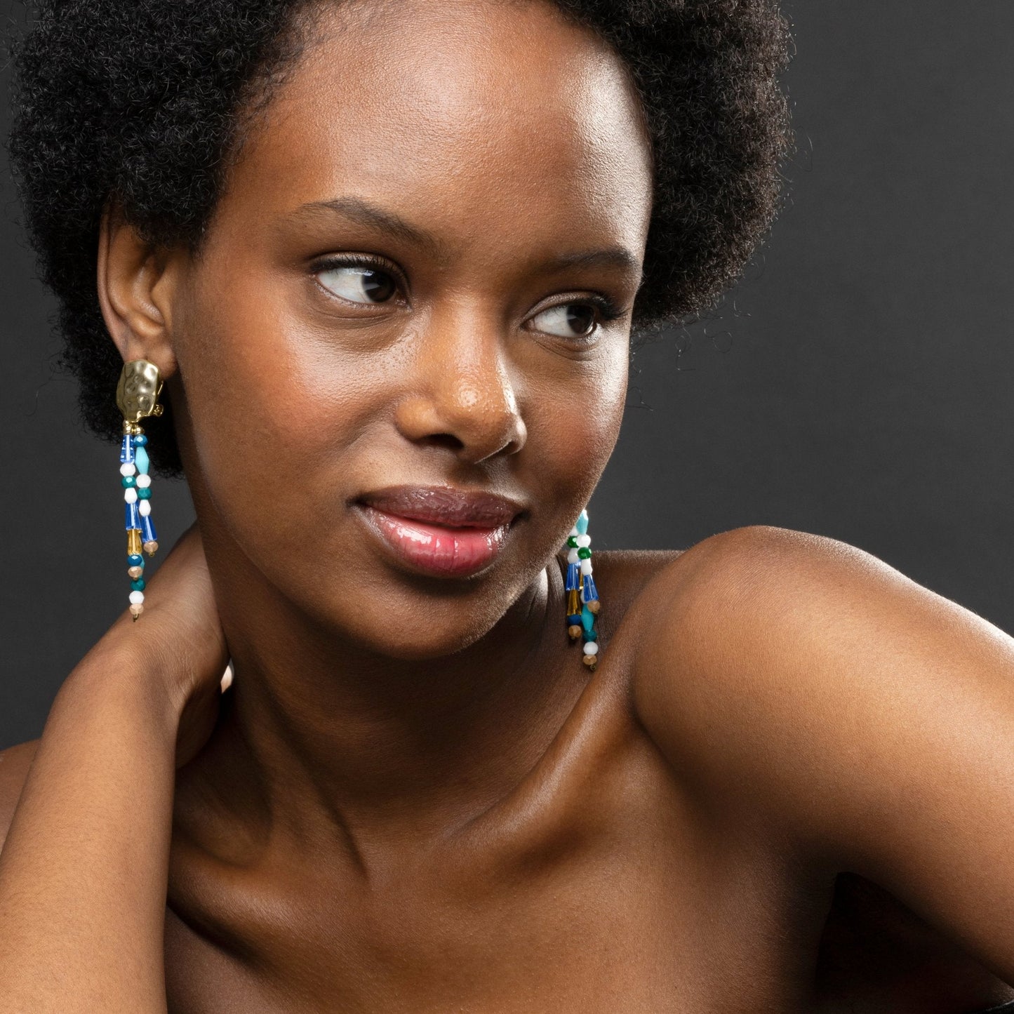 Pendientes acabado en oro 18k