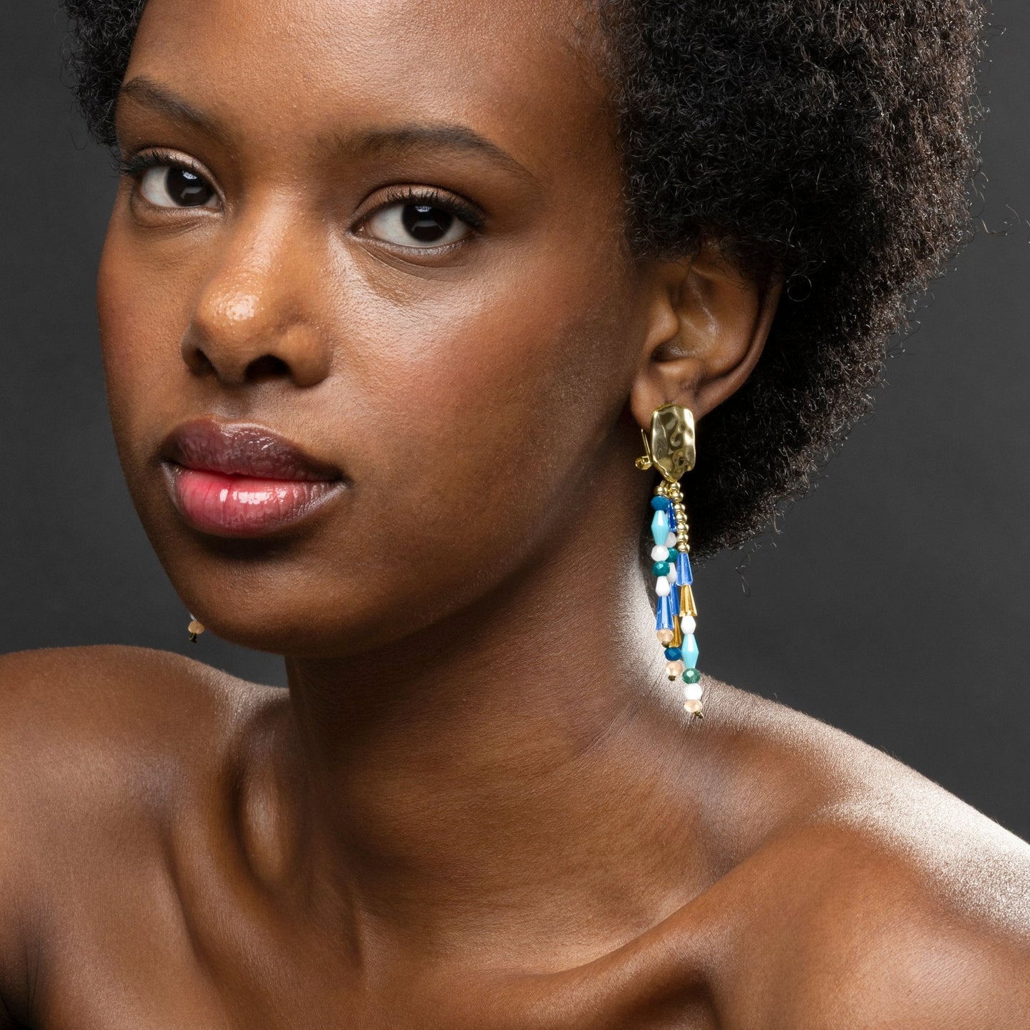 Pendientes acabado en oro 18k