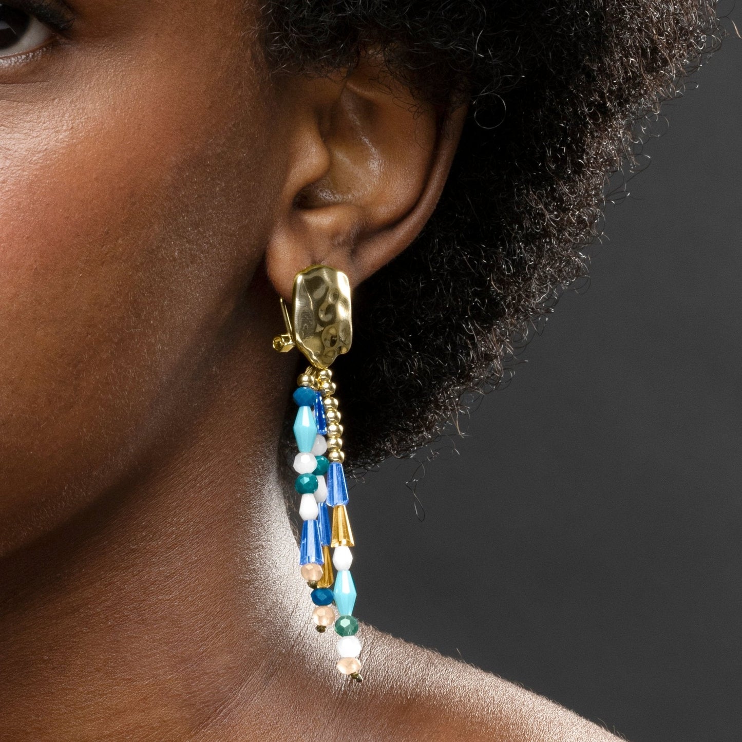 Pendientes acabado en oro 18k