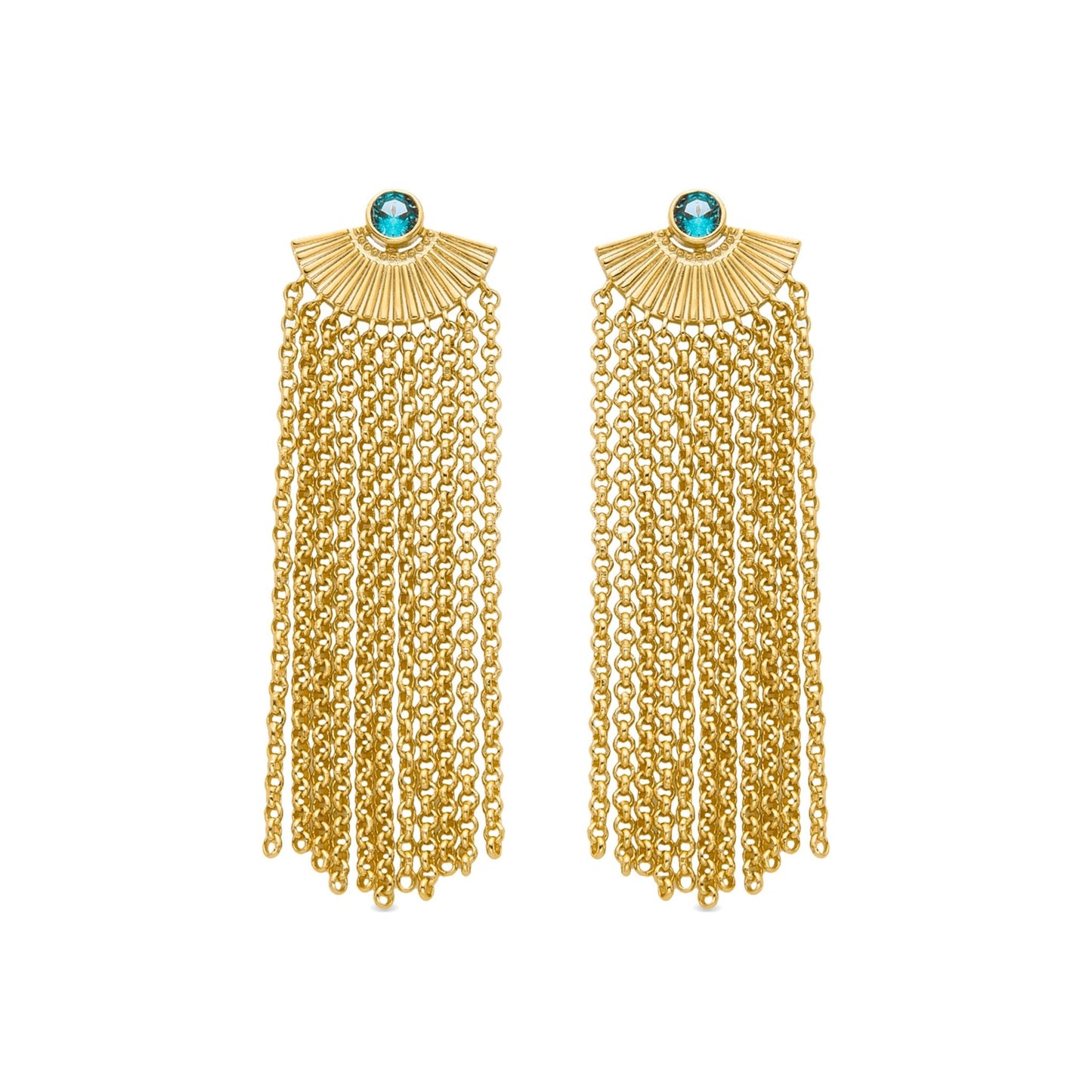 Pendientes acabado en oro 18k