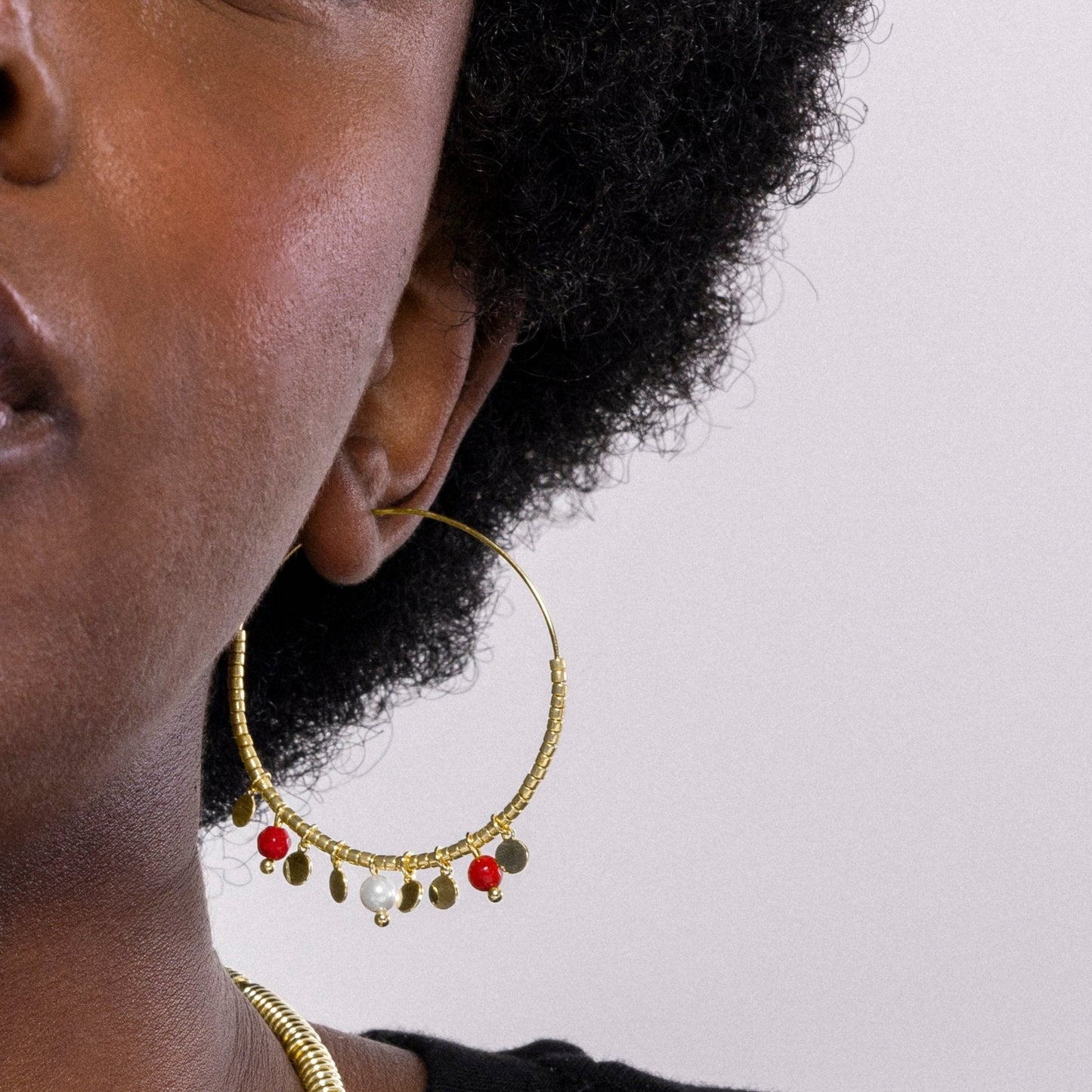 Pendientes acabado en oro amarilo 18k