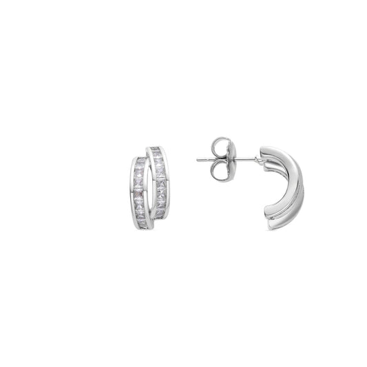 Pendientes acabado en rodio