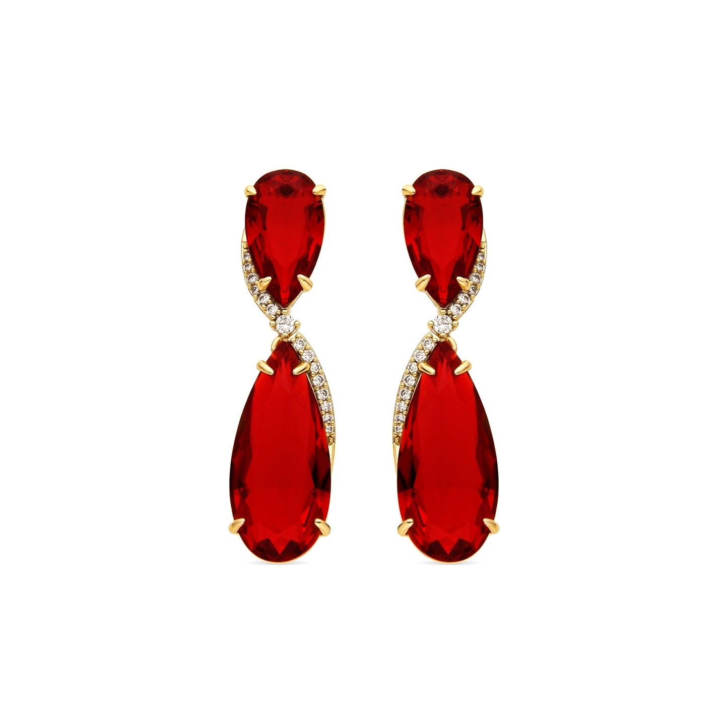 Pendientes acabado oro 18k