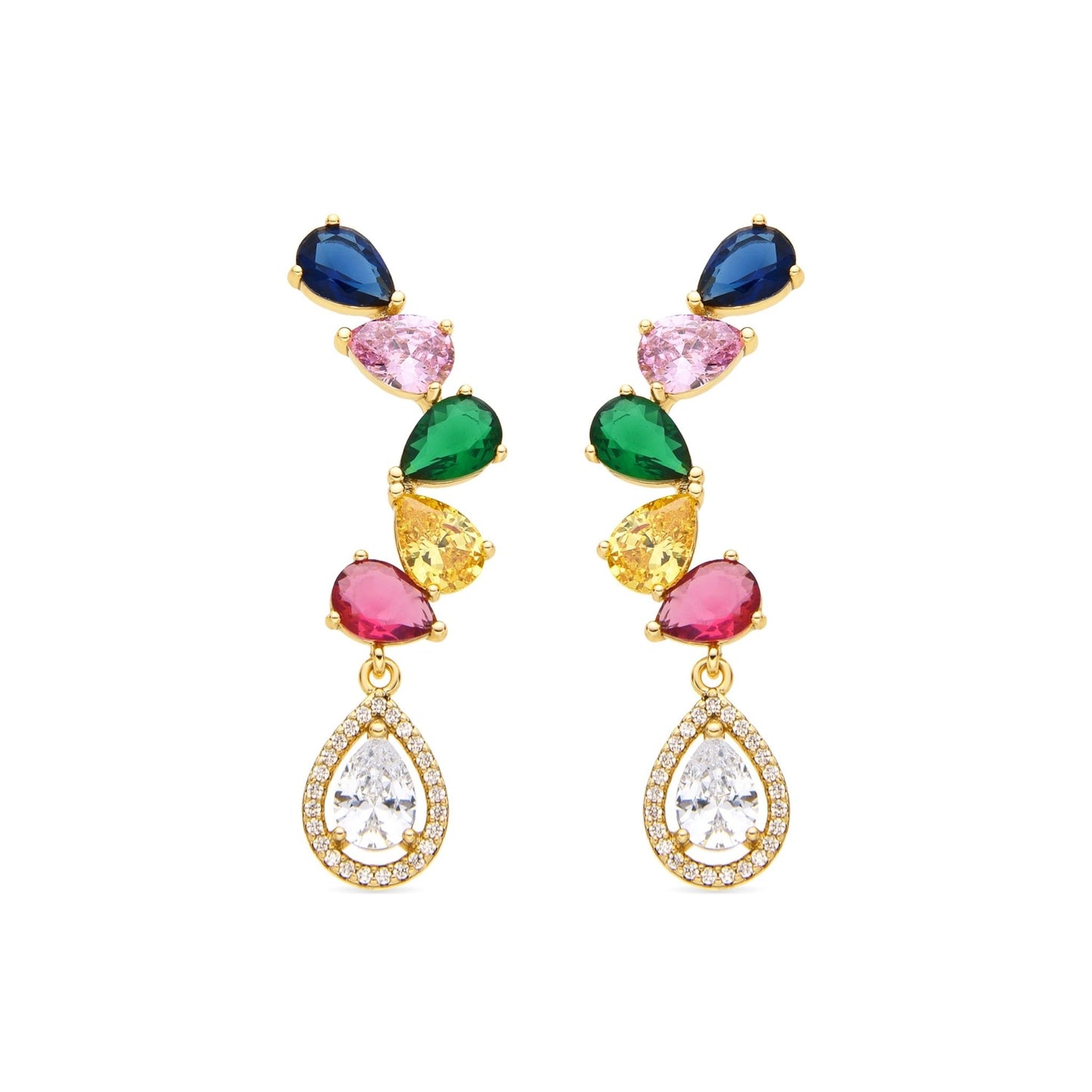 Pendientes acabado oro 18k