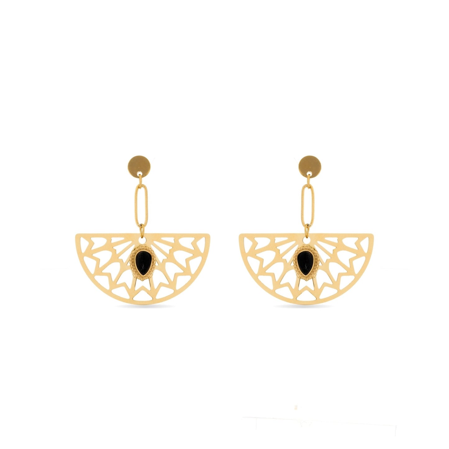 Pendientes acabado oro 18k