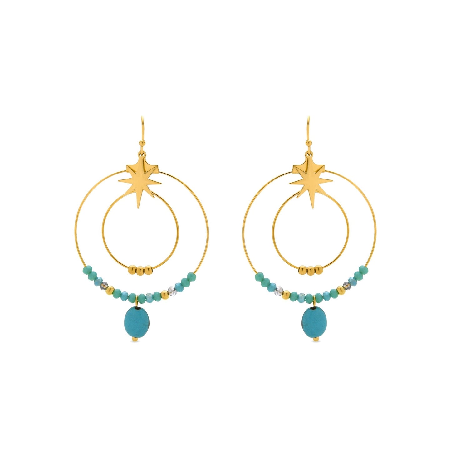 Pendientes acabado oro 18k