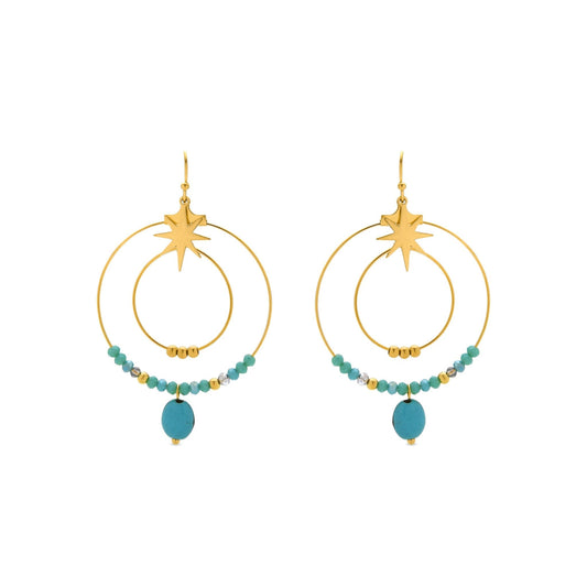 Pendientes acabado oro 18k