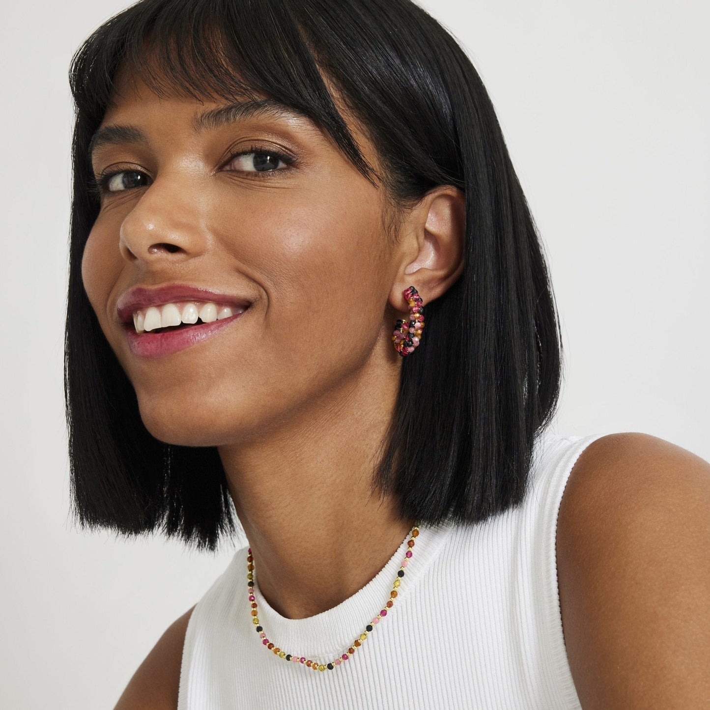 Pendientes acabado oro 18k