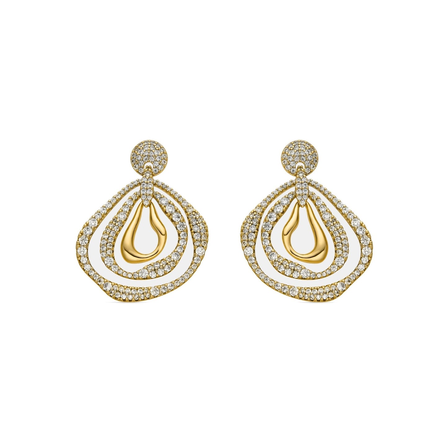 Pendientes acabado oro 18k