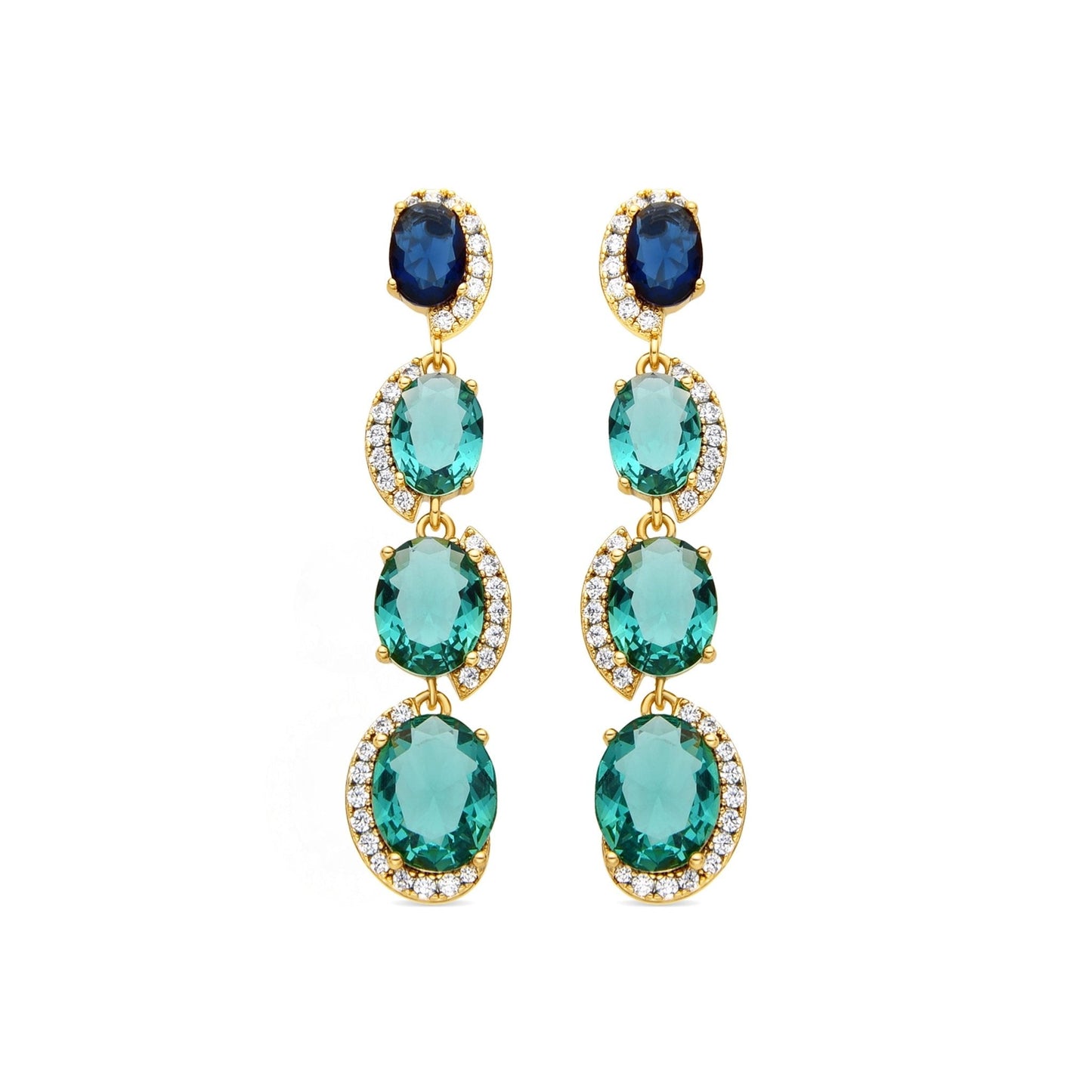 Pendientes acabado oro 18k