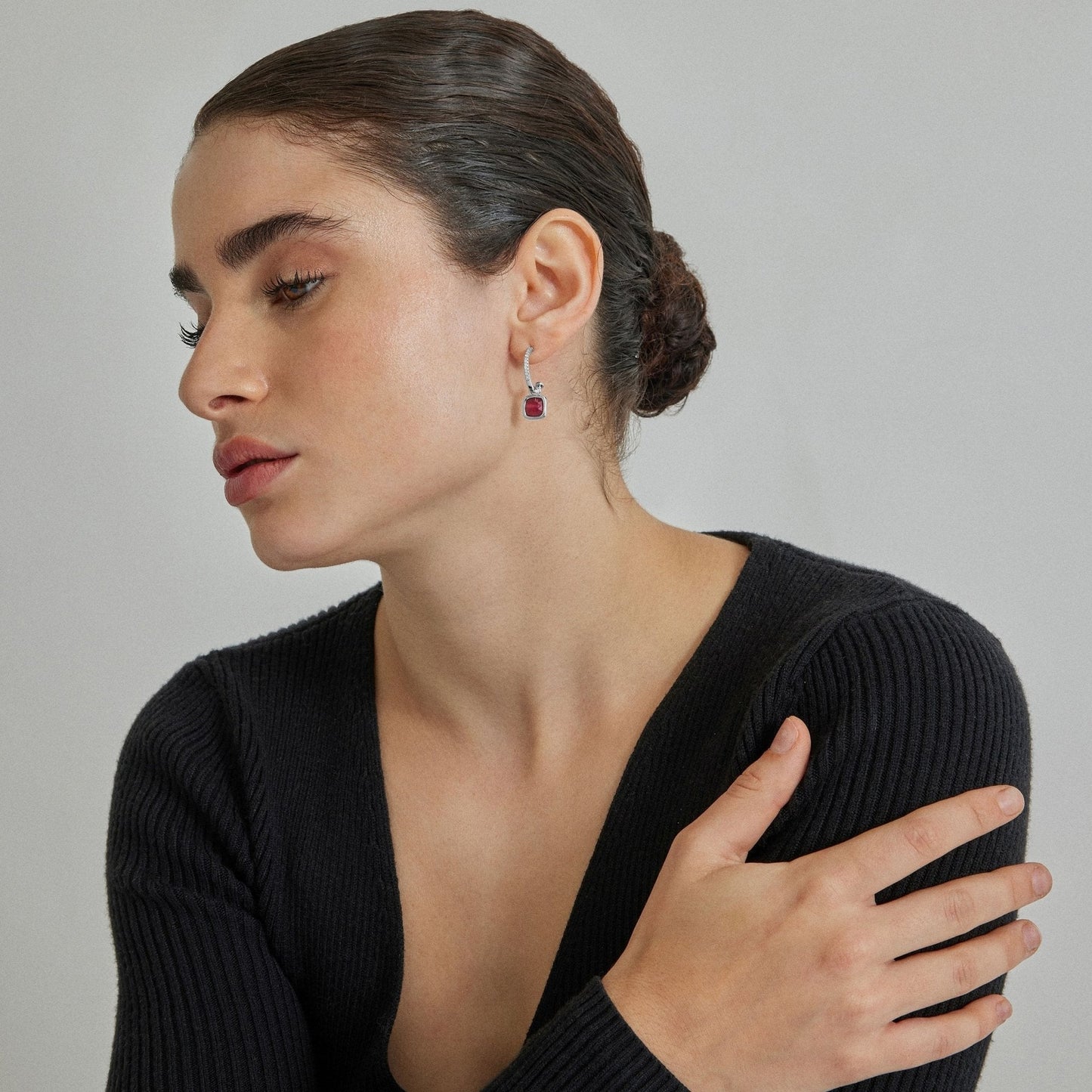 Pendientes acabado plata