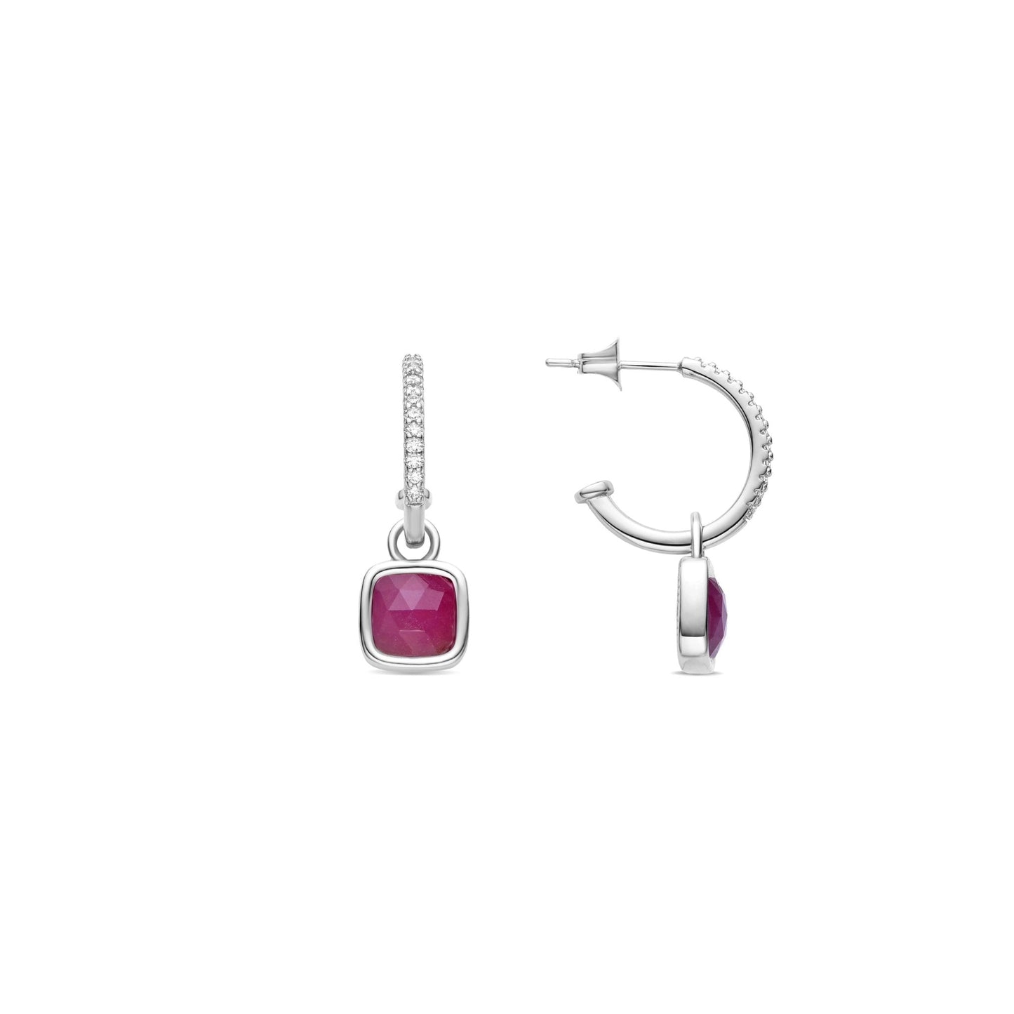 Pendientes acabado plata