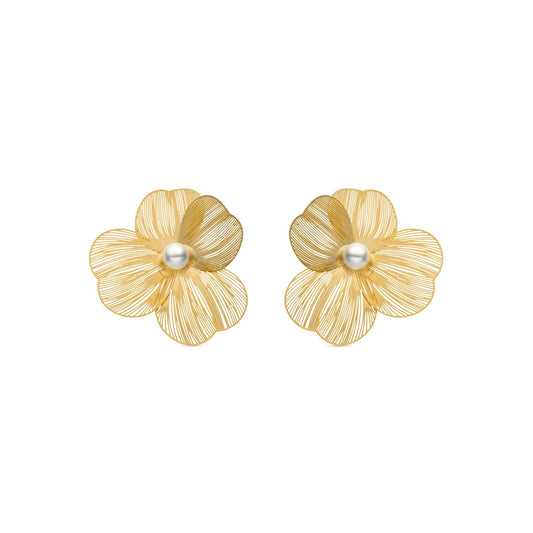 Pendientes acabados en oro amarillo 18k