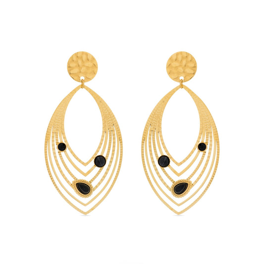 Pendientes acabados en oro amarillo 18k