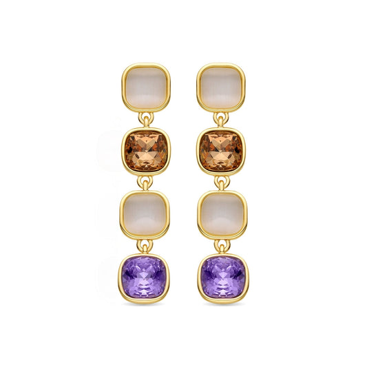 Pendientes acabados en oro amarillo 18K