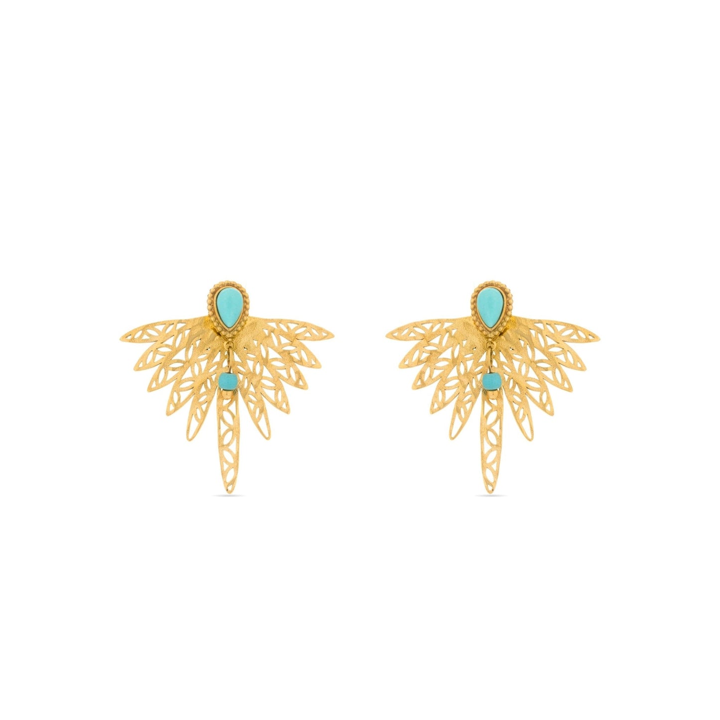 Pendientes acabados en oro amarillo 18k