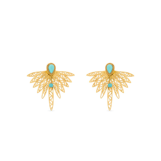 Pendientes acabados en oro amarillo 18k