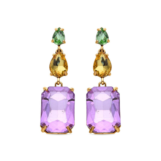 Pendientes acabados en oro amarillo 18k