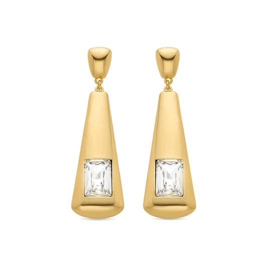 Pendientes acabados en oro amarillo 18k