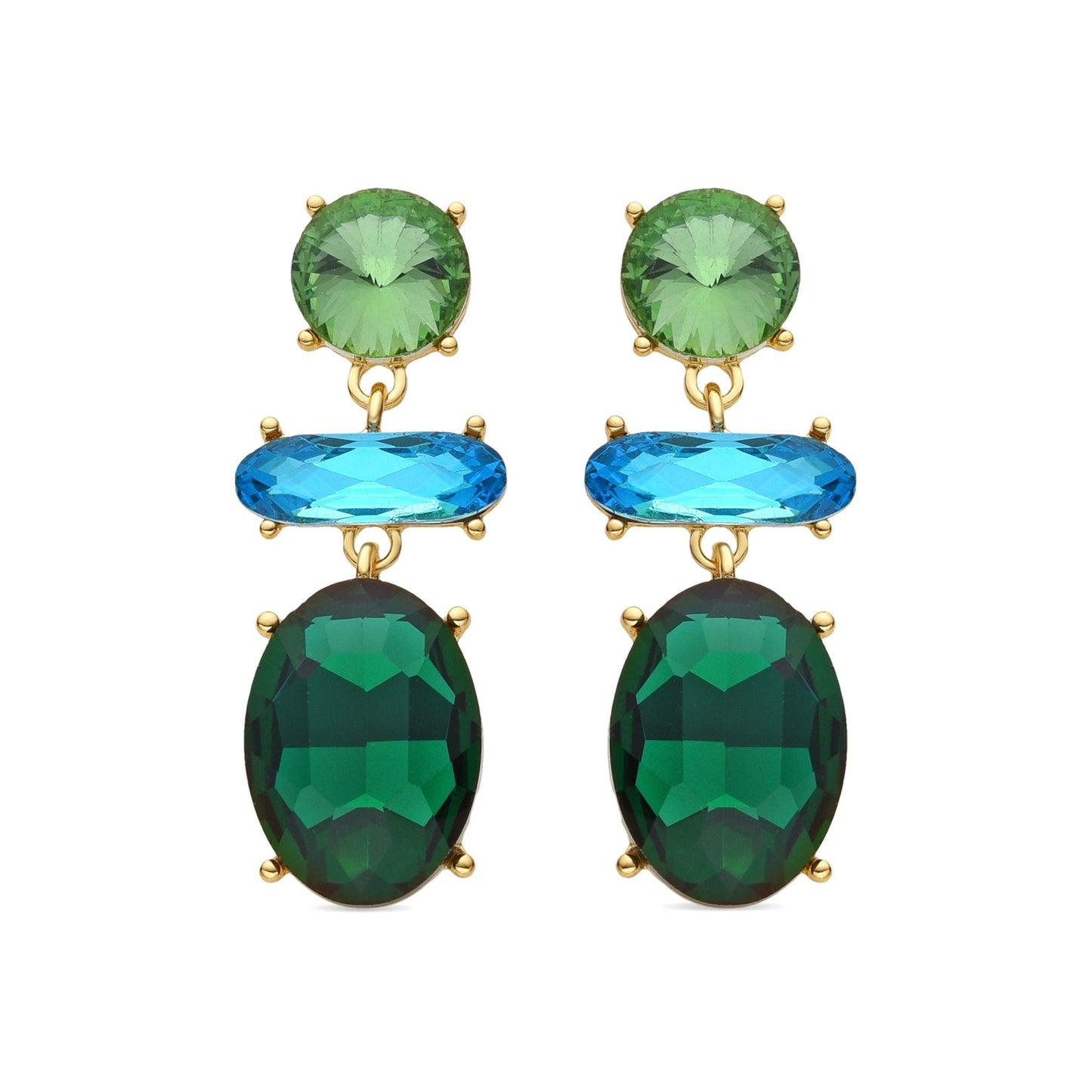 Pendientes acabados en oro amarillo 18k