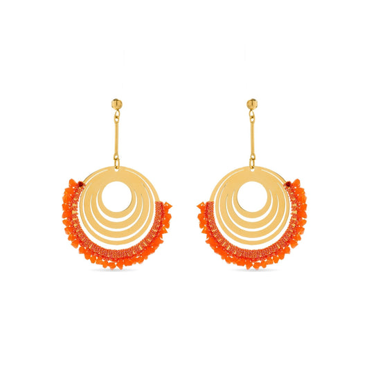 Pendientes acabados en oro amarillo 18k