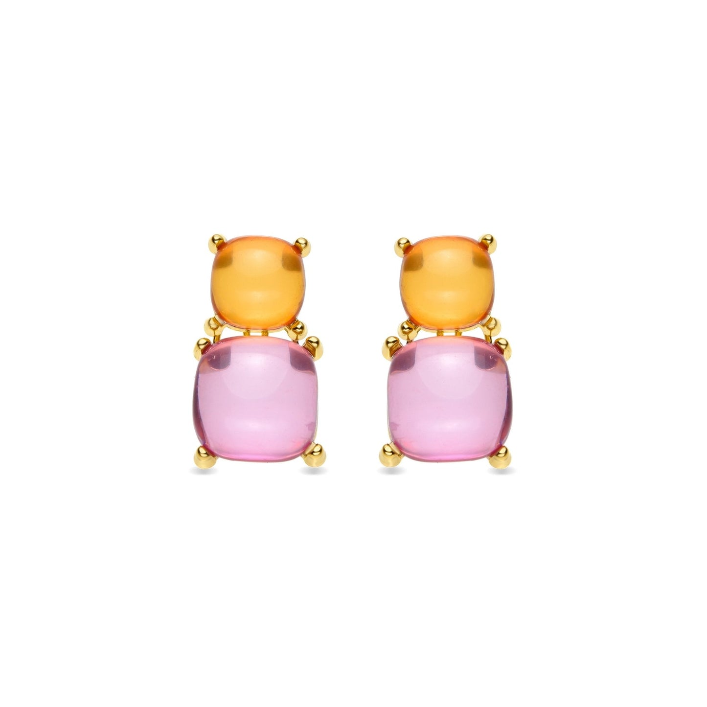 Pendientes acabados en oro amarillo 18k