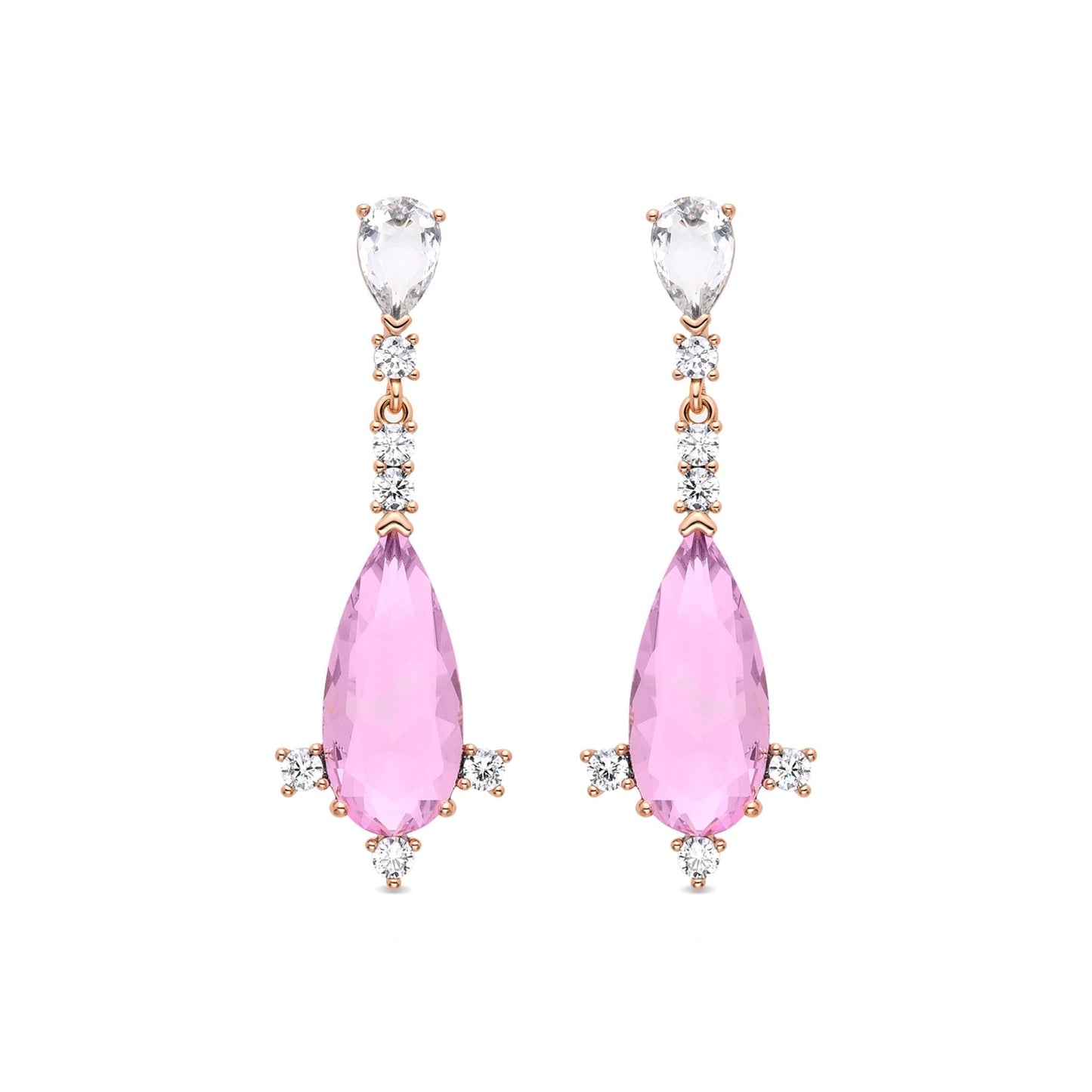 Pendientes acabados en oro amarillo de 18K