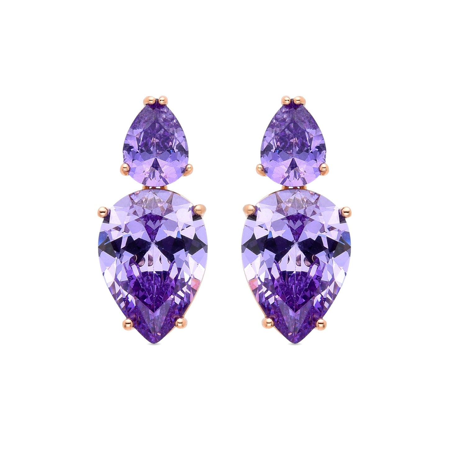 Pendientes acabados en oro amarillo de 18K