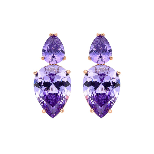 Pendientes acabados en oro amarillo de 18K