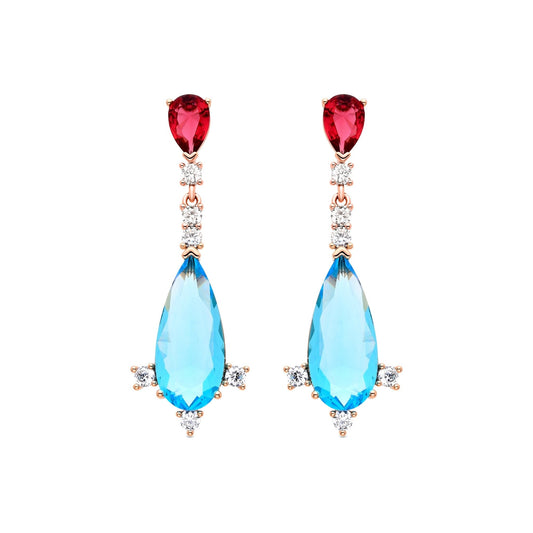 Pendientes acabados en oro amarillo de 18K