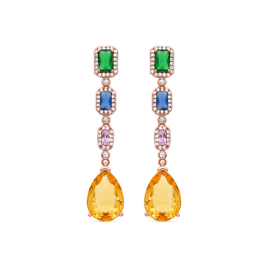 Pendientes acabados en oro amarillo de 18K