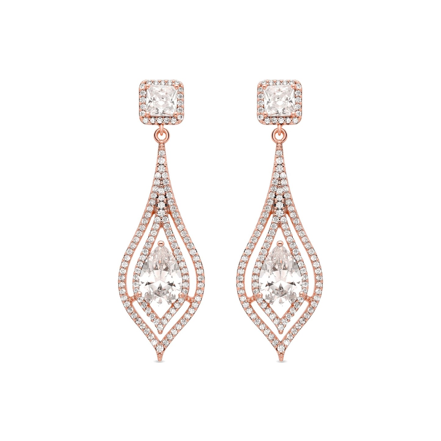 Pendientes acabados en oro amarillo de 18K