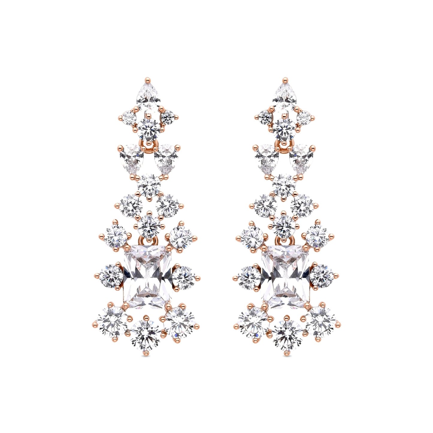 Pendientes acabados en oro amarillo de 18K