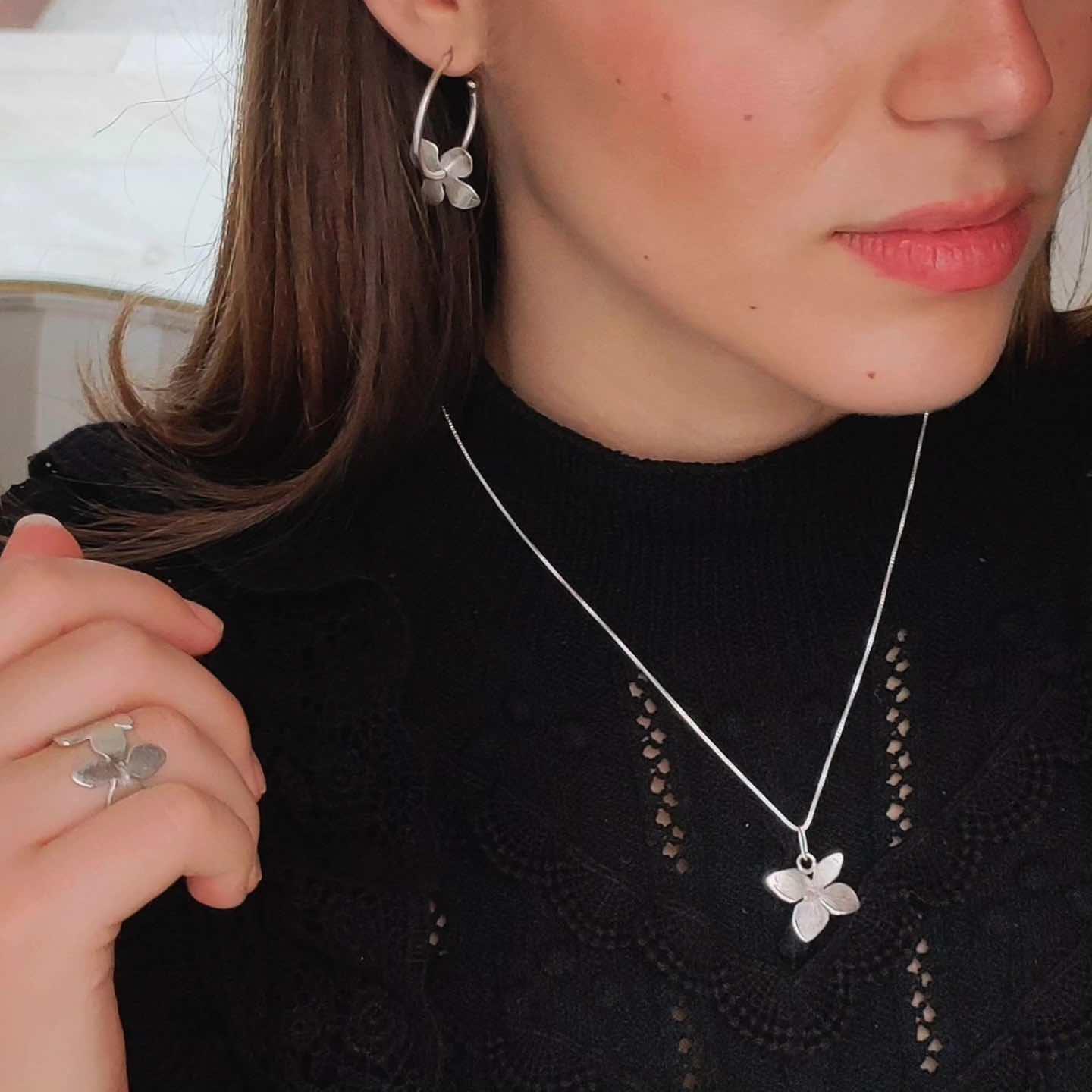 Pendientes Aros Hydrangea