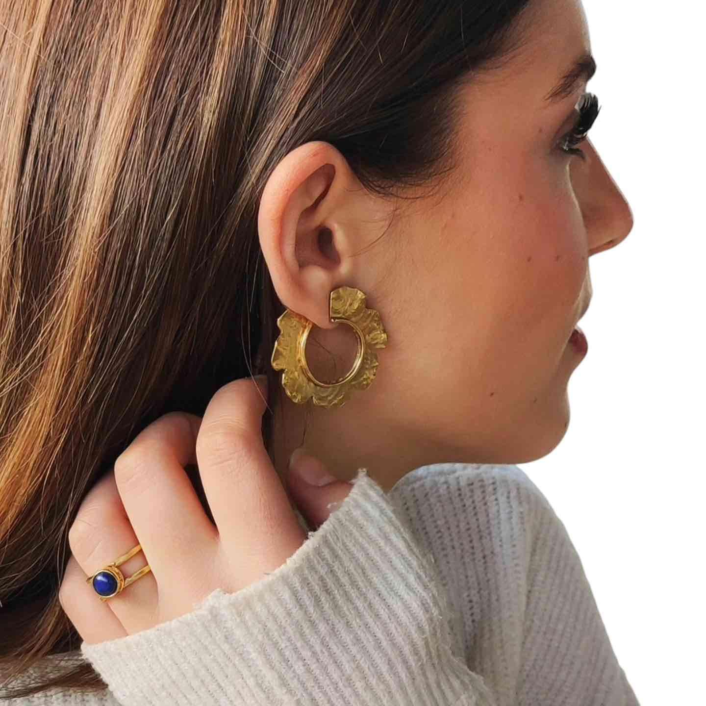 Pendientes Aros Flor de Loto