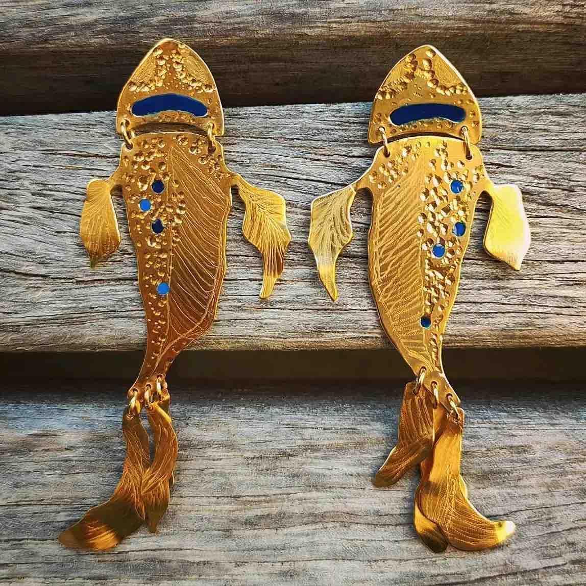 Pendientes Piscis Acuarela