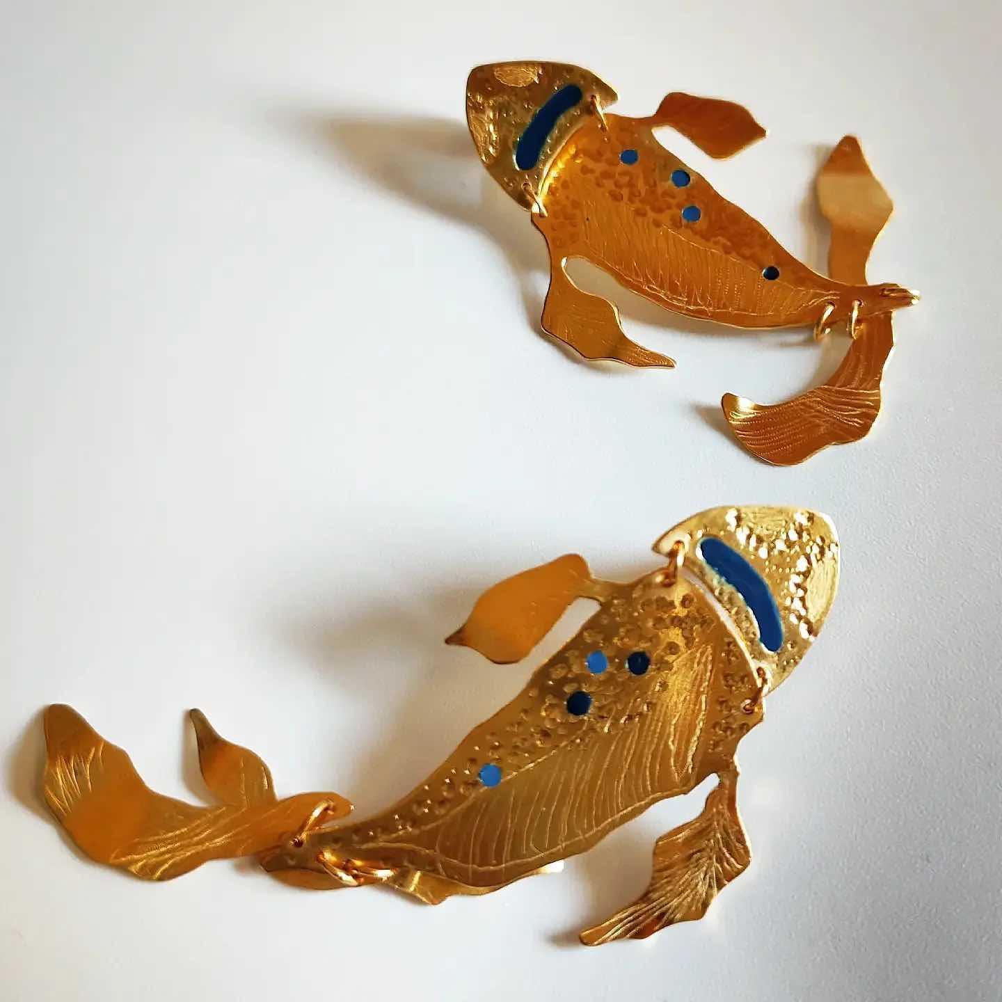 Pendientes Piscis Acuarela