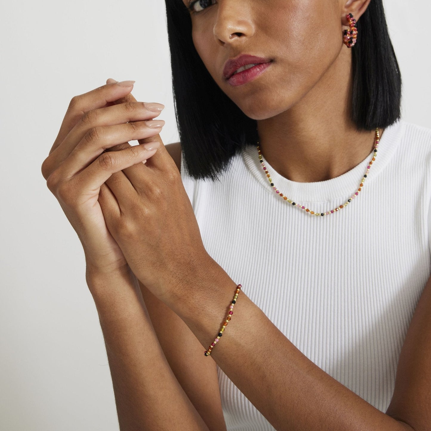 Pulsera acabado oro 18k