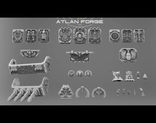 Aegyptian Vehicle Ornaments, Atlan Forge