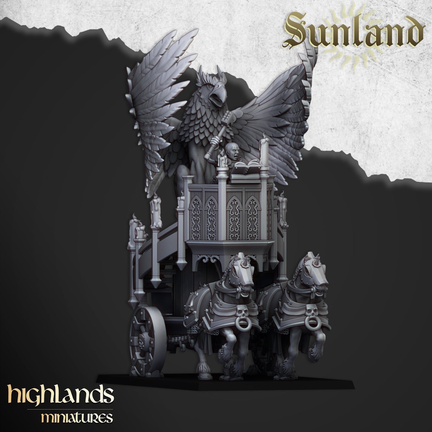 Sunland Altar chariot, Highlands Miniatures