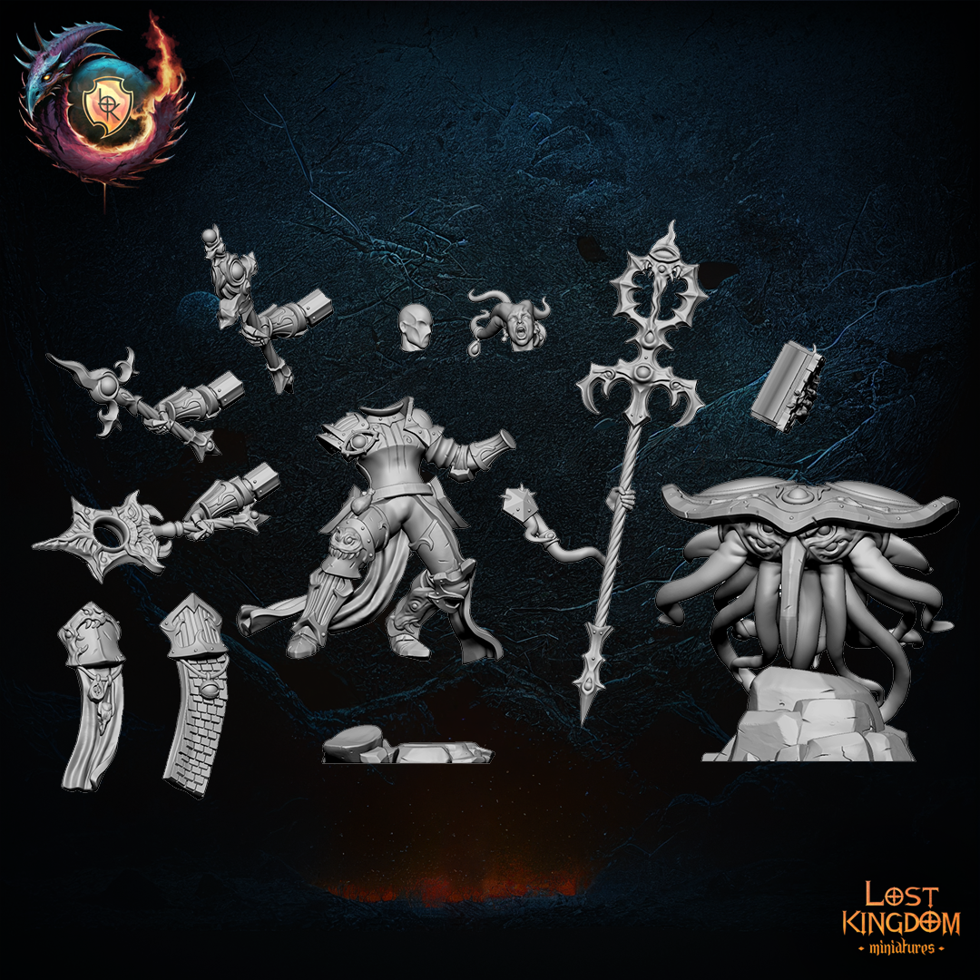 Sorcerer in Tentadisk, Lost Kingdom Miniatures