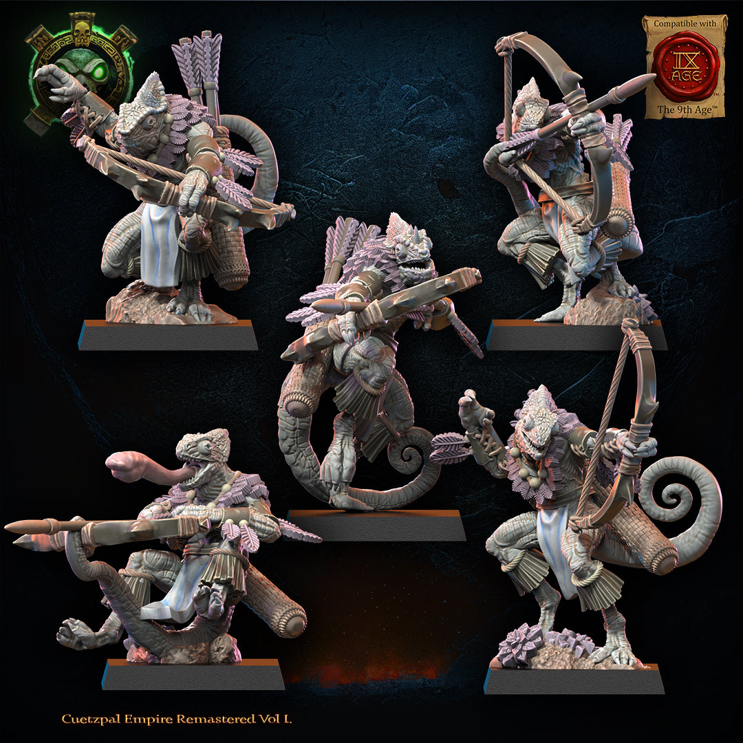 Kuaxotl Unit with bow, Lost Kingdom Miniatures