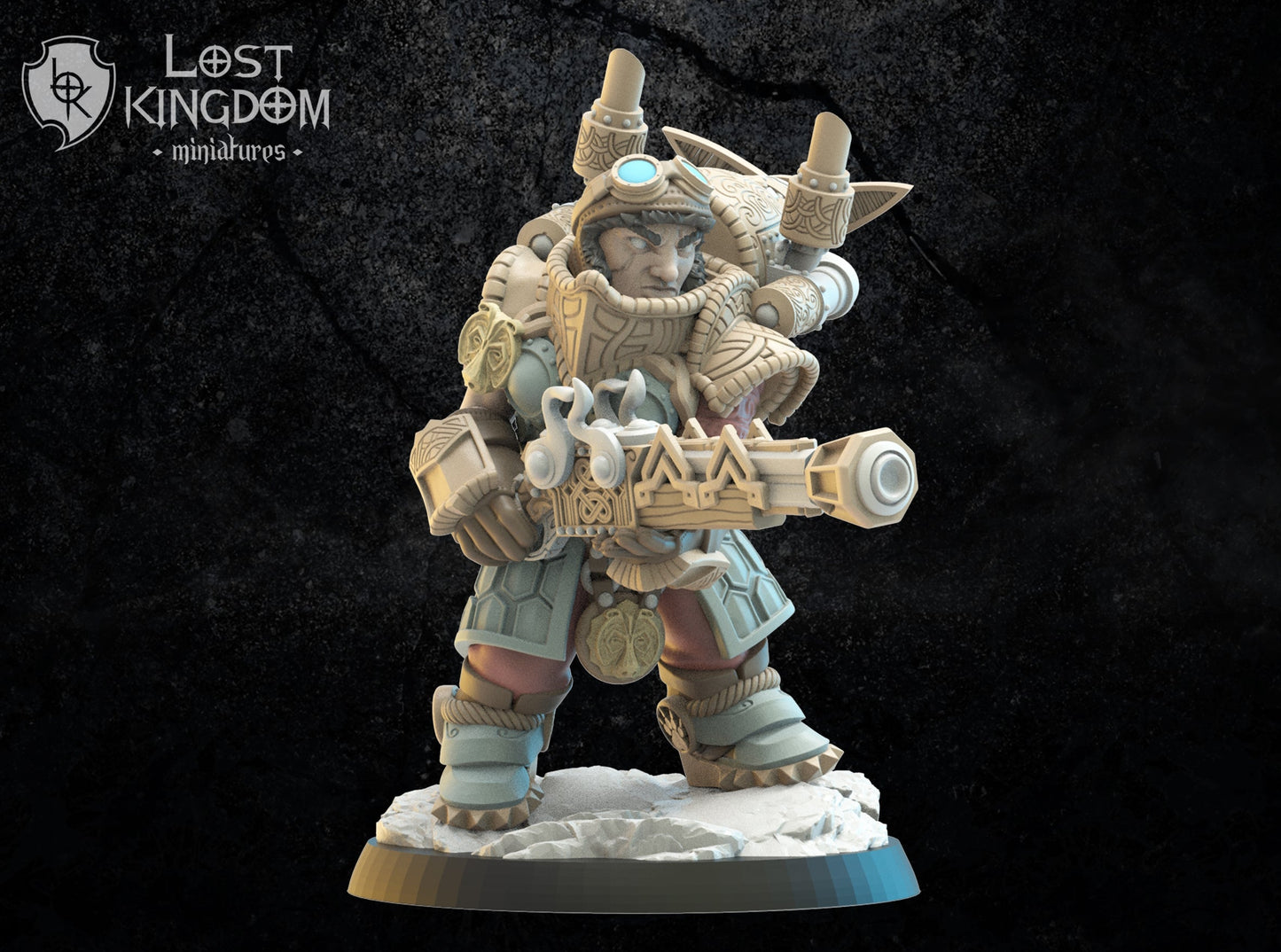 Inga, Engineer Captain, Lost Kingdom Miniatures