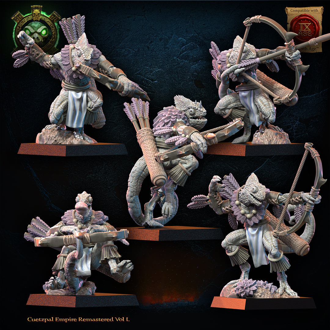 Kuaxotl Unit with bow, Lost Kingdom Miniatures