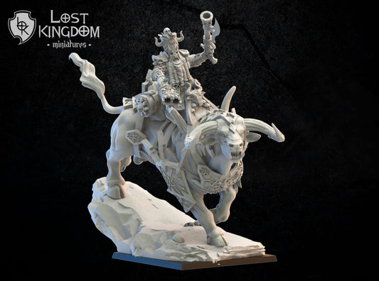 Elite Guard Commander On Bull, Lost Kingdom Miniatures
