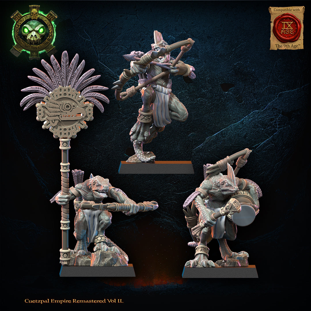 Cuetzpalli Regiment with bow, Lost Kingdom Miniatures