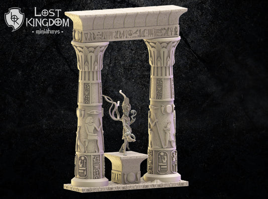 Keket, Necrosorceress On Hamunaptra Columns, Lost Kingdom Miniatures