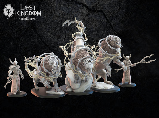 Night Elves Raijus And Slavers, Lost Kingdom Miniatures